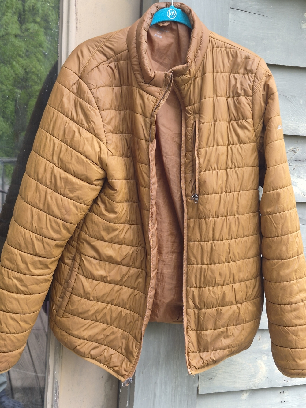 Eddie Bauer Quilted Puffer Jacket in Camel Brown